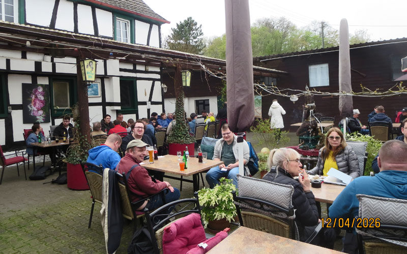 Abschluss im Biergarten